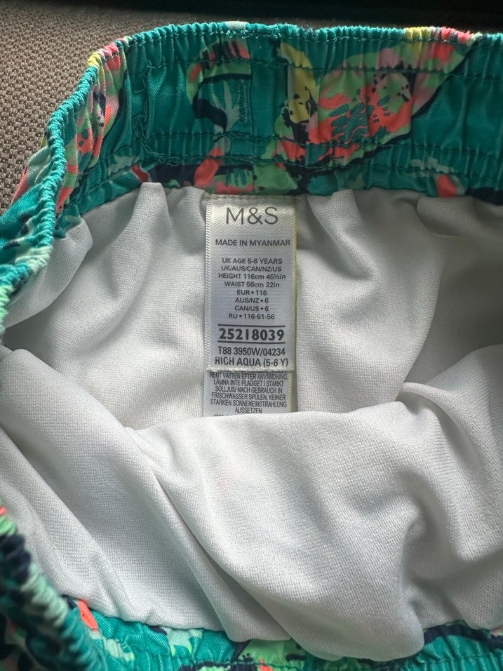 Marks&Spencer Turkuaz Bağcıklı Erkek cocuk deniz sortu - Görsel 3