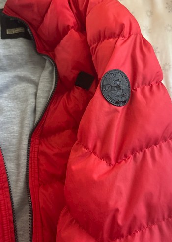 Kırmızı Fermuarlı Kadın Kışlık Mont - Görsel 5