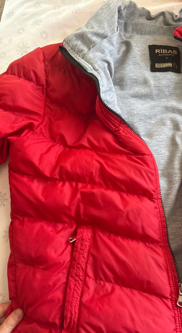 Kırmızı Fermuarlı Kadın Kışlık Mont - Görsel 4