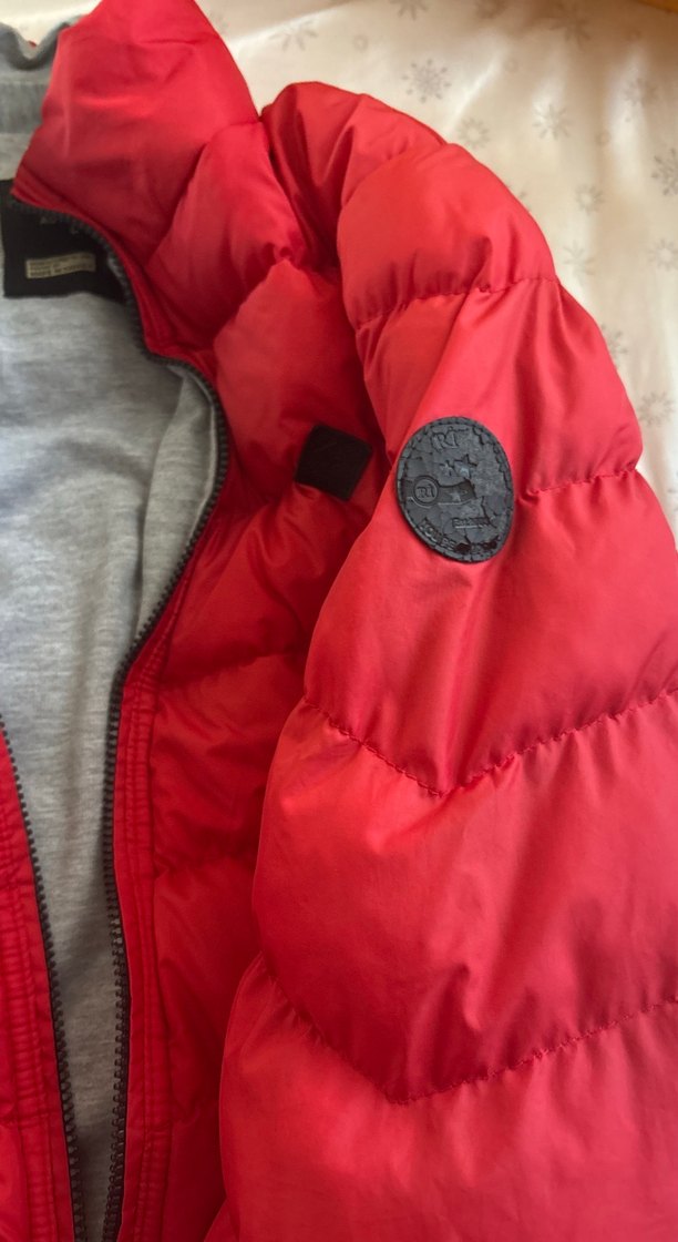 Kırmızı Fermuarlı Kadın Kışlık Mont - Görsel 5