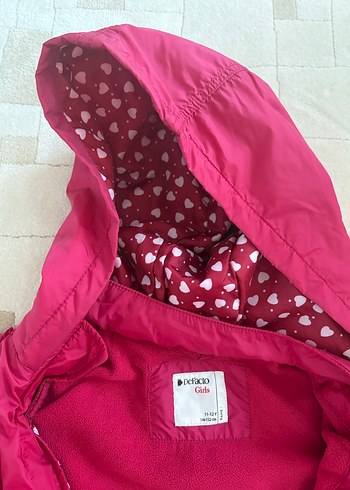 Kız Çocuk Parlak Pembe Fermuarlı Mont - Görsel 5
