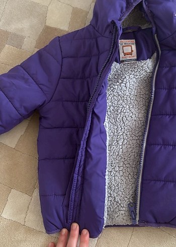 Erkek Çocuk Kapüşonlu Mor Mont - Görsel 2