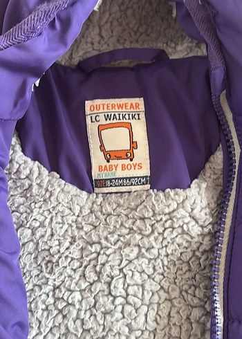 Erkek Çocuk Kapüşonlu Mor Mont - Görsel 3