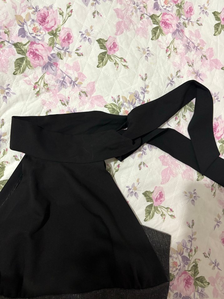 Gri Drapeli Askılı Midi Elbise - Görsel 4