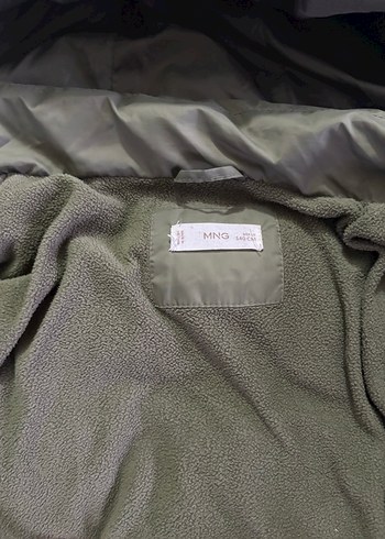 Yeşil Kapüşonlu mango kız çocuk Kışlık Mont - Görsel 5