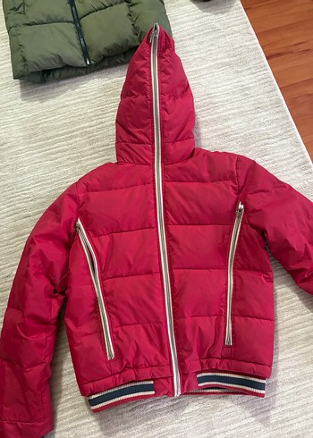 Kırmızı Fermuarlı Kadın Kışlık Mont - Görsel 2