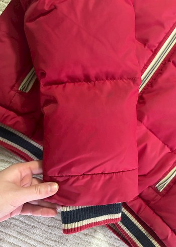 Kırmızı Fermuarlı Kadın Kışlık Mont - Görsel 6