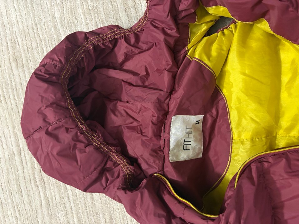 Bordo Kapüşonlu Kadın Şişme Yelek - Görsel 5