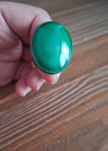 Parlak Turkuaz Renkli Minimalist Yüzük
