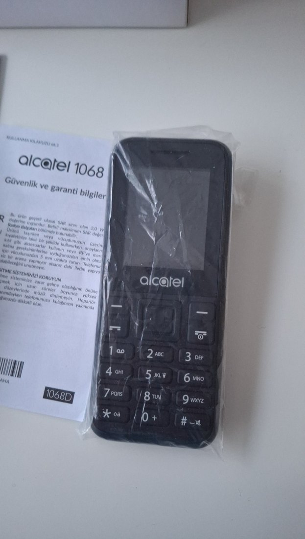 Alcatel 1068 Beyaz Basit Telefon - Görsel 2