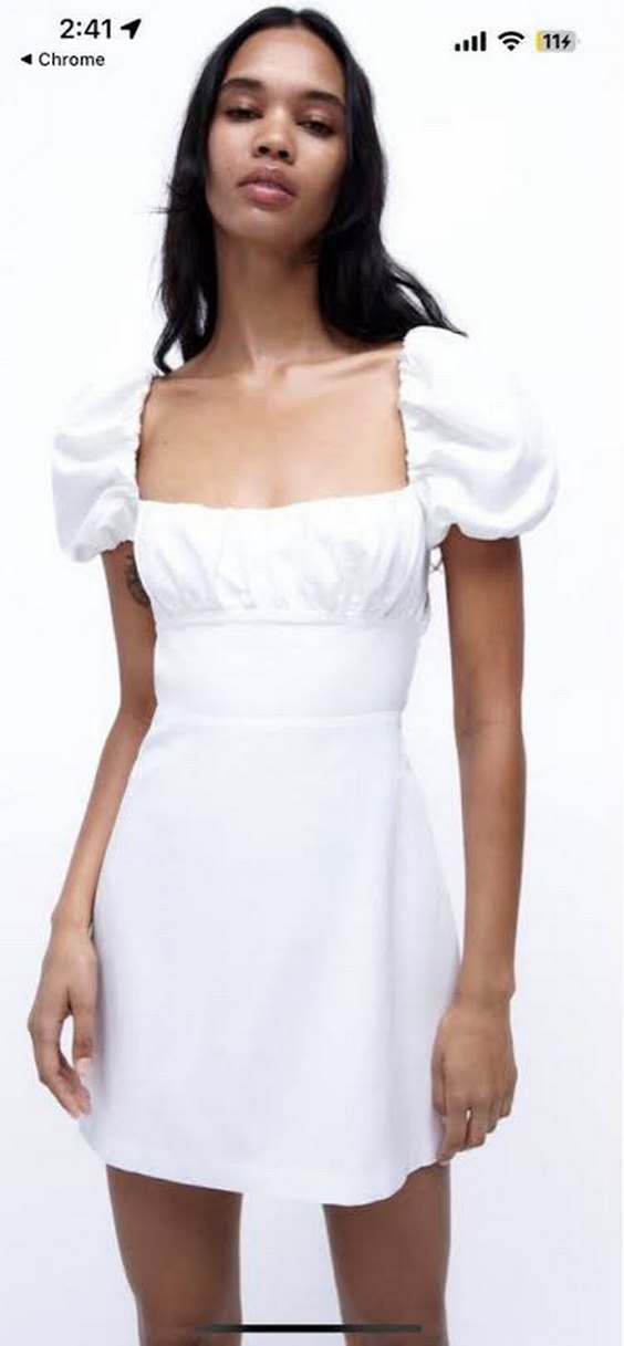 Beyaz  Mini Elbise - Görsel 2