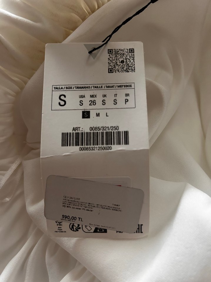 Beyaz Straplez  Çıtçıtlı Salaş  Bluz - Görsel 3