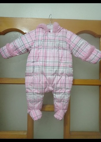 Calvin Klein jeans Kapüşonlu Fermuarlı Pembe Kız Bebek Tulumu - Görsel 4