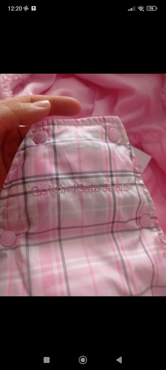 Calvin Klein jeans Kapüşonlu Fermuarlı Pembe Kız Bebek Tulumu - Görsel 3