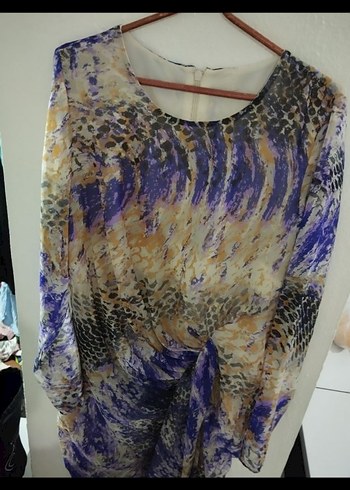 UZUN KOLLU VİNTAGE ELBİSE - Görsel 3