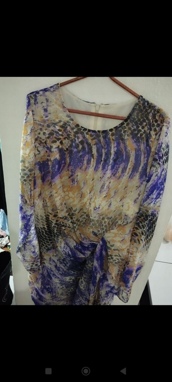 UZUN KOLLU VİNTAGE ELBİSE - Görsel 3