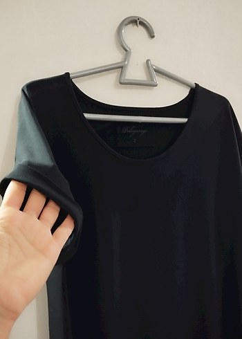 POLO GARAGE Siyah Salaş Midi Elbise - Görsel 3