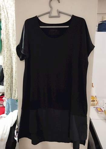 POLO GARAGE Siyah Salaş Midi Elbise - Görsel 2