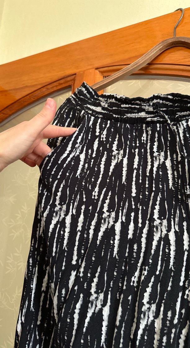 Siyah Zebra Desenli Kadın Pantolon - Görsel 2