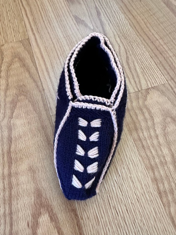 Kadın Lacivert Örgü patik - Görsel 3