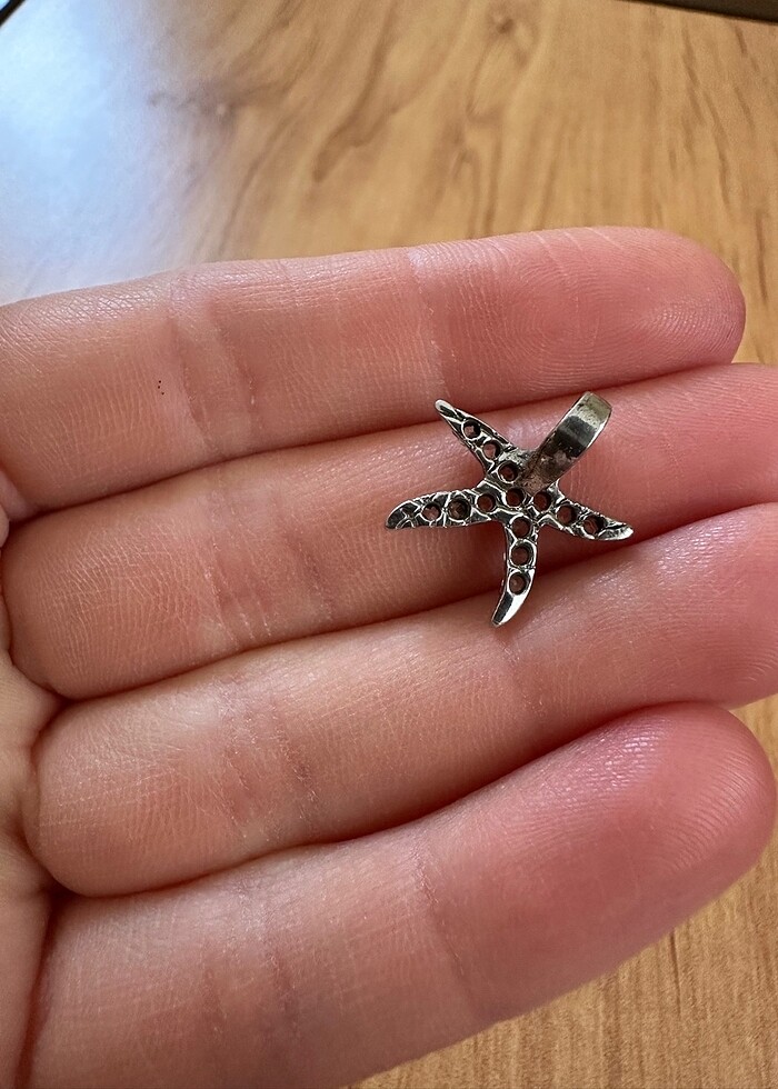 Yıldız gümüş kolye ucu - Görsel 3