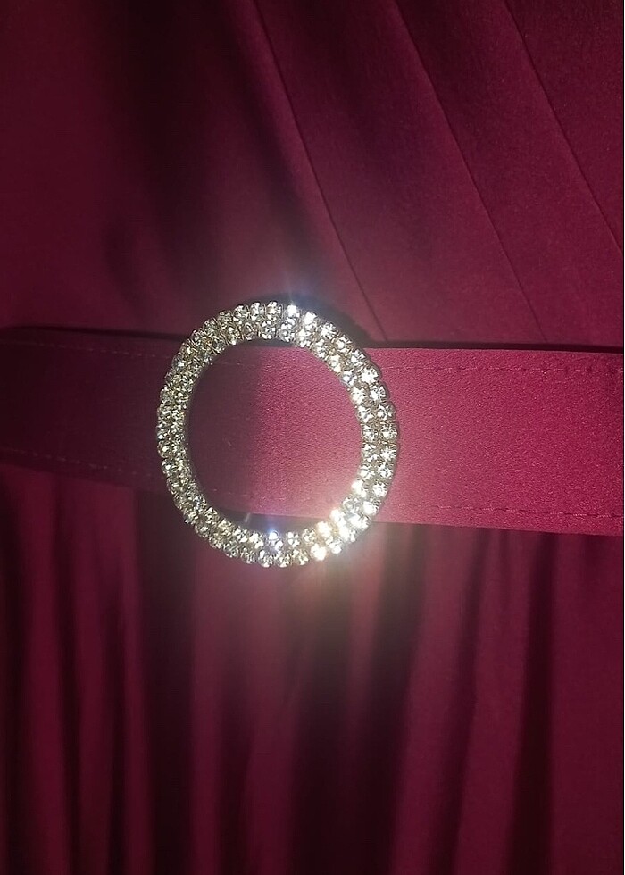 Uzun zaten elbise rengi Fuşya - Görsel 3