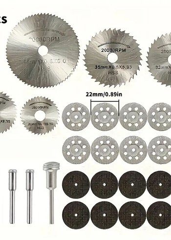 Diğer 30 lu gravür seti, 12 li elmas disk, 6 lı daire testere seti +12