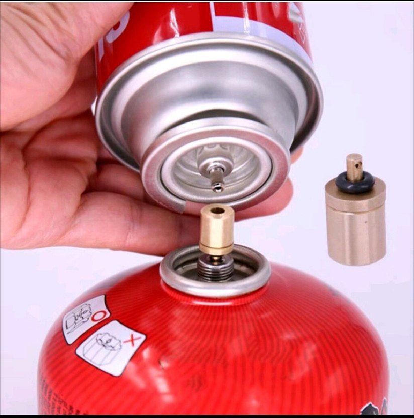 Gaz kartuşu dolum adaptörü, Kamp kartuşundan , valfli kartuşa - Görsel 3