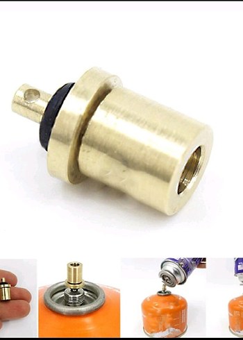 Gaz kartuşu dolum adaptörü, Kamp kartuşundan , valfli kartuş - Görsel 4