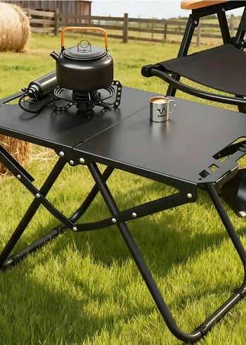 Siyah Katlanabilir Kamp, Piknik veya
Balıkçı Masası - Görsel 5