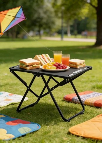 Siyah Katlanabilir Kamp, Piknik veya
Balıkçı Masası - Görsel 11