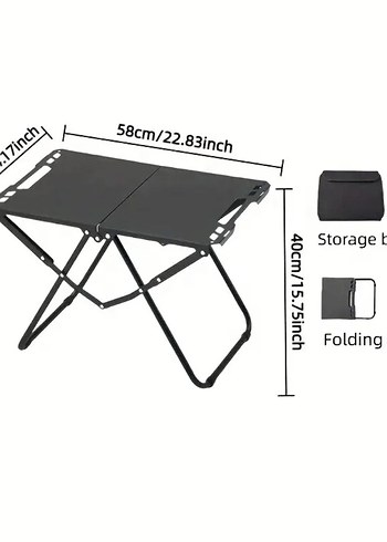 Siyah Katlanabilir Kamp, Piknik veya
Balıkçı Masası - Görsel 6