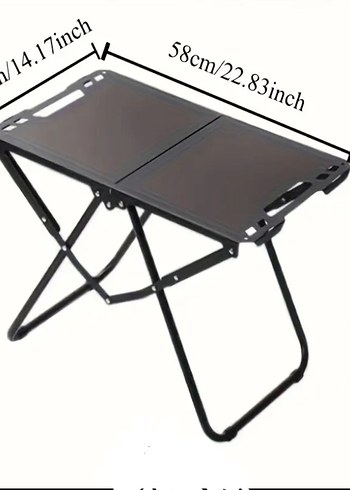 Siyah Katlanabilir Kamp, Piknik veya
Balıkçı Masası - Görsel 2