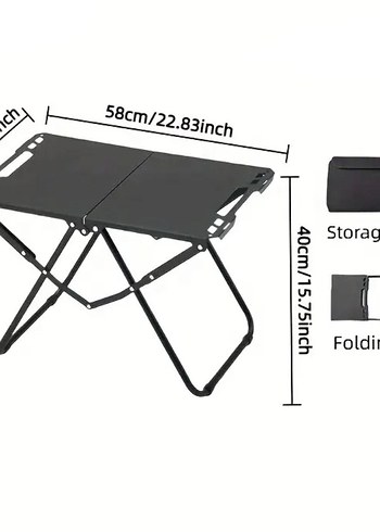 Siyah Katlanabilir Kamp, Piknik veya Balıkçı Masası
36x58 cm - Görsel 2