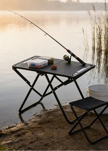 Siyah Katlanabilir Kamp, Piknik veya Balıkçı Masası
36x58 cm - Görsel 6