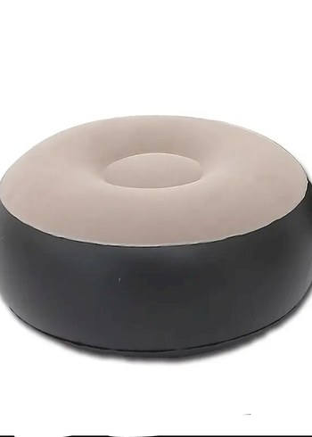 Şişme Koltuk seti ve Ayak Taburesi 2 Parça Set, Peluş yüzeyli - Görsel 8