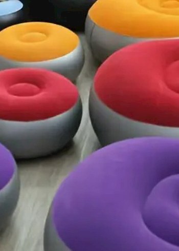 Şişme Rahat Koltuk + Ayak Taburesi  2 Parça Set, Peluş Yüzey - Görsel 8