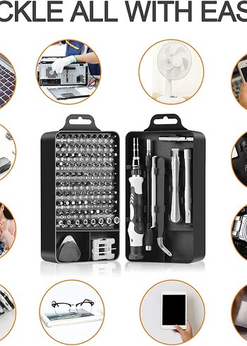 Çok Fonksiyonlu Siyah Tornavida Seti - Görsel 2