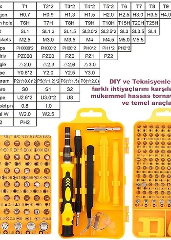 Çok Fonksiyonlu Siyah Tornavida Seti - Görsel 7