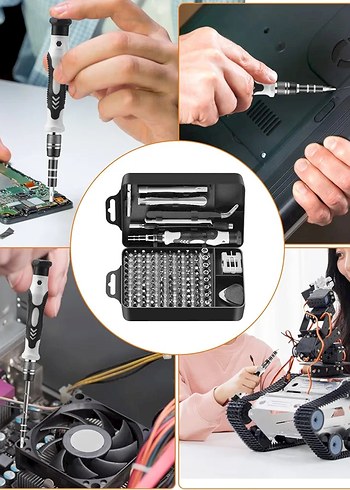 Çok Fonksiyonlu Siyah Tornavida Seti - Görsel 4