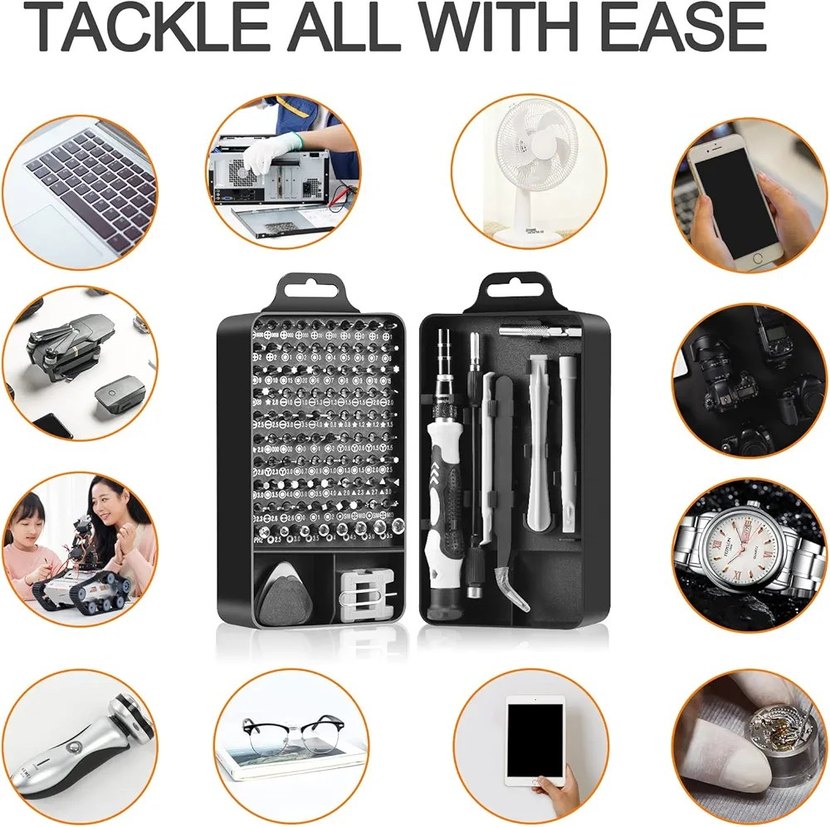 Çok Fonksiyonlu Siyah Tornavida Seti - Görsel 2