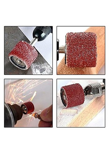 51 li set yüzük Zımpara seti  Dremel vb için Kauçuk  davul - Görsel 5