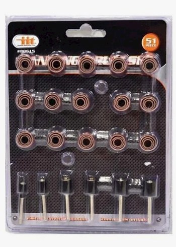 51 li set yüzük Zımpara seti  Dremel vb için Kauçuk  davul - Görsel 3