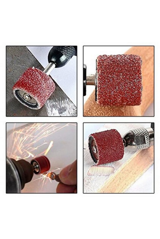 51 li set yüzük Zımpara seti  Dremel vb için Kauçuk  davul - Görsel 5