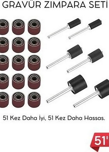 51 li set yüzük Zımpara seti Dremel vb. için - Görsel 3