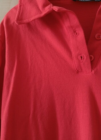 m Beden kırmızı Renk Kadın Polo yaka sweatshirt 