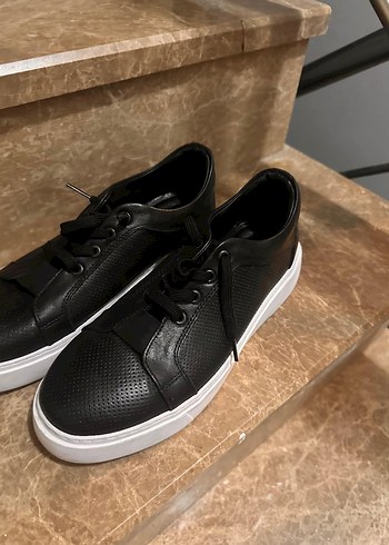 Alexander McQueen Siyah Deri Sneaker