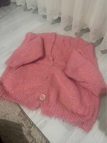 Tüylü hırka el emeği temiz