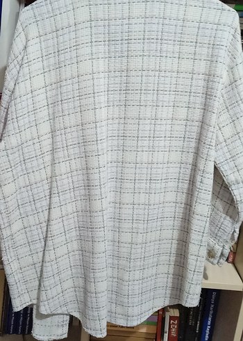 Düğmeli Beyaz Kadın Gömlek - Görsel 2