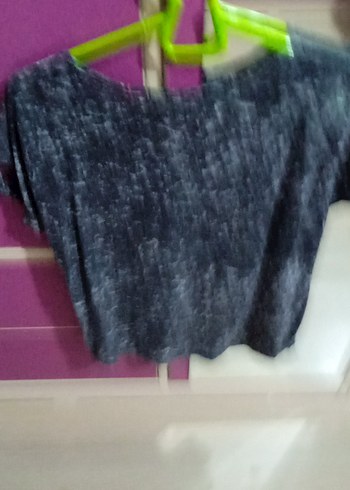 Kızlar için Gri Kemerli Denim Atlet - Görsel 2